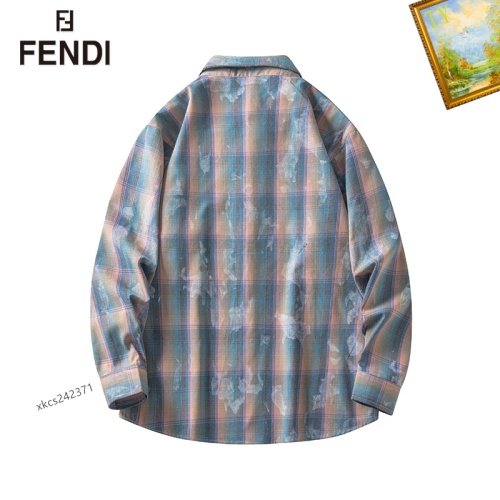 Replica Fendi Shirts Long Sleeved For Men #1260343 $40.00 USD for Wholesale