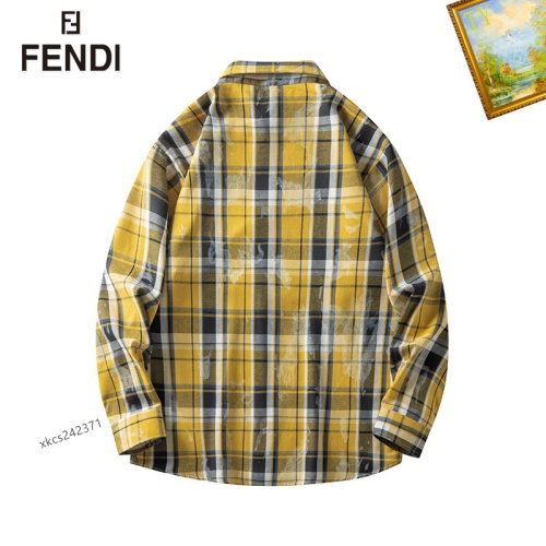 Replica Fendi Shirts Long Sleeved For Men #1260344 $40.00 USD for Wholesale