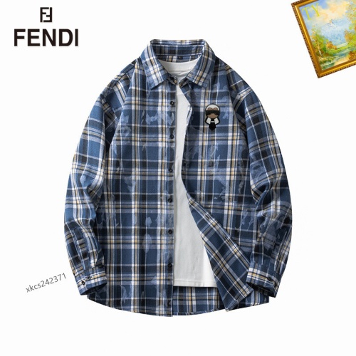 Wholesale Fendi Shirts Long Sleeved For Men #1260346 $40.00 USD, Wholesale Quality Replica Fendi Shirts