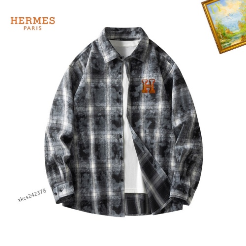 Wholesale Hermes Shirts Long Sleeved For Men #1260352 $40.00 USD, Wholesale Quality Replica Hermes Shirts