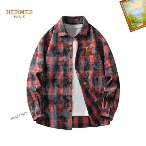 Wholesale Hermes Shirts Long Sleeved For Men #1260353 $40.00 USD, Wholesale Quality Replica Hermes Shirts