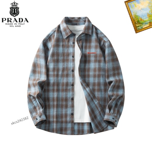 Wholesale Prada Shirts Long Sleeved For Men #1260356 $40.00 USD, Wholesale Quality Replica Prada Shirts