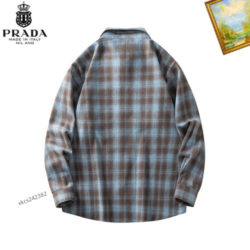 Replica Prada Shirts Long Sleeved For Men #1260356 $40.00 USD for Wholesale