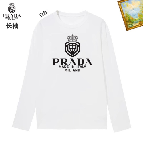 Wholesale Prada T-Shirts Long Sleeved For Unisex #1260424 $34.00 USD, Wholesale Quality Replica Prada T-Shirts