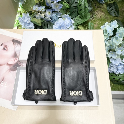 Replica Christian Dior Gloves For Women #1260799 $56.00 USD for Wholesale