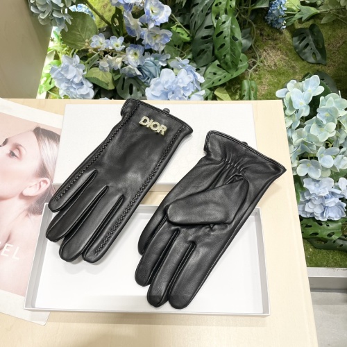 Replica Christian Dior Gloves For Women #1260799 $56.00 USD for Wholesale