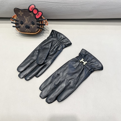 Replica Hermes Gloves For Women #1260820 $48.00 USD for Wholesale