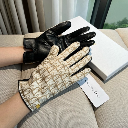 Replica Christian Dior Gloves For Women #1260831 $60.00 USD for Wholesale