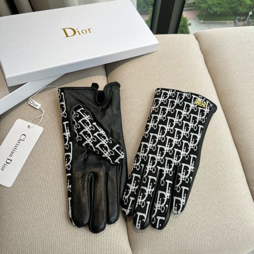 Replica Christian Dior Gloves For Women #1260832 $60.00 USD for Wholesale