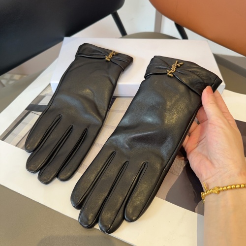 Wholesale Yves Saint Laurent Gloves For Women #1260836 $45.00 USD, Wholesale Quality Replica Yves Saint Laurent Gloves