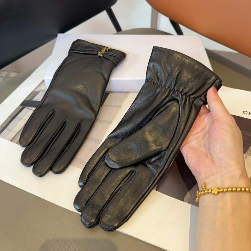 Replica Yves Saint Laurent Gloves For Women #1260836 $45.00 USD for Wholesale