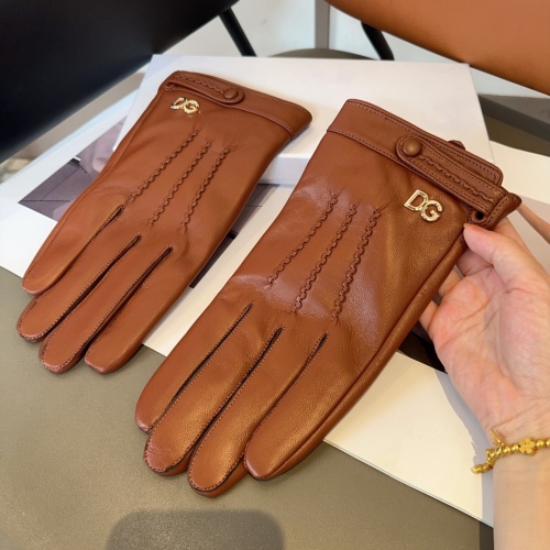 Wholesale Dolce &amp; Gabbana Gloves For Men #1260837 $48.00 USD, Wholesale Quality Replica Dolce &amp; Gabbana Gloves