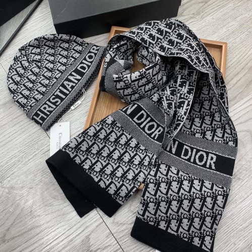 Replica Christian Dior Hat and Scarf Set #1260873 $52.00 USD for Wholesale