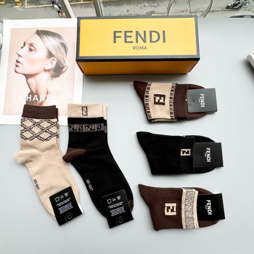 Replica Fendi Socks #1260980 $27.00 USD for Wholesale