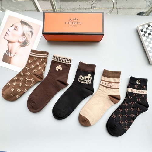 Replica Hermes Socks #1260981 $27.00 USD for Wholesale