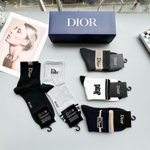 Replica Christian Dior Socks #1260985 $27.00 USD for Wholesale