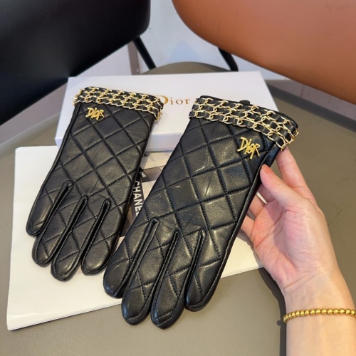 Replica Christian Dior Gloves #1261064 $45.00 USD for Wholesale