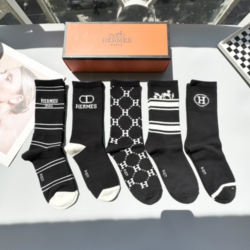 Replica Hermes Socks #1261069 $29.00 USD for Wholesale