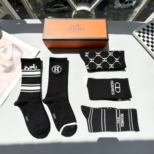 Replica Hermes Socks #1261069 $29.00 USD for Wholesale