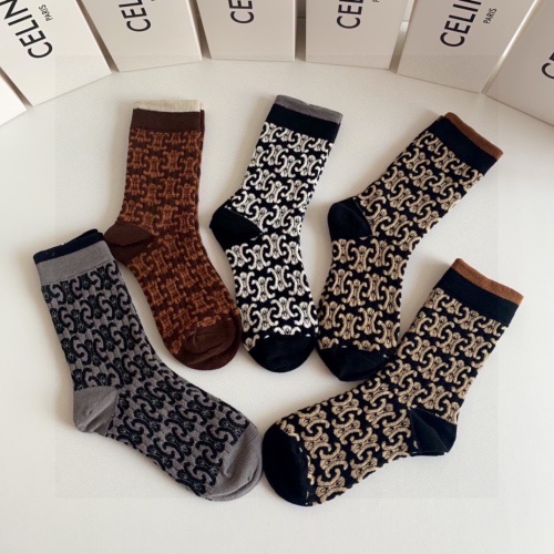 Replica Celine Socks #1261090 $29.00 USD for Wholesale