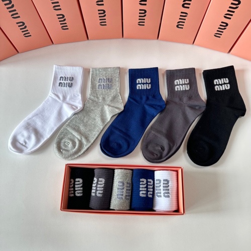 Wholesale MIU MIU Socks #1261101 $27.00 USD, Wholesale Quality Replica MIU MIU Socks