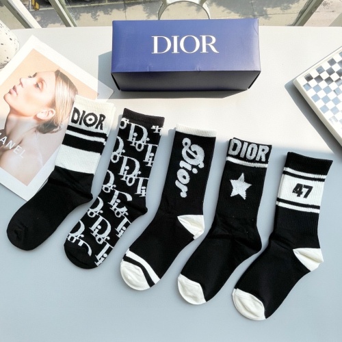 Replica Christian Dior Socks #1261122 $29.00 USD for Wholesale