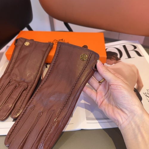 Replica Hermes Gloves #1261200 $45.00 USD for Wholesale