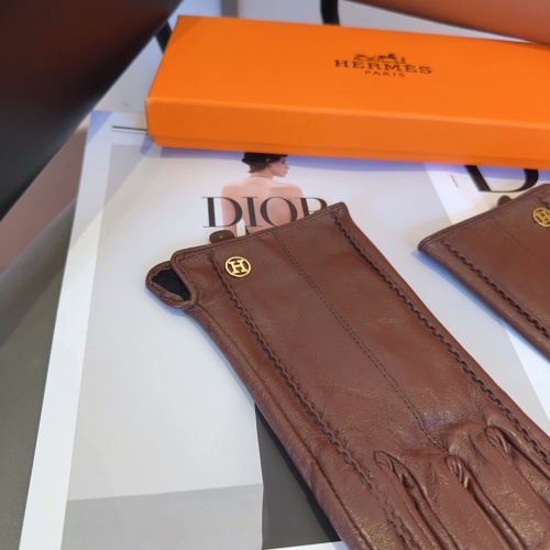 Replica Hermes Gloves #1261200 $45.00 USD for Wholesale