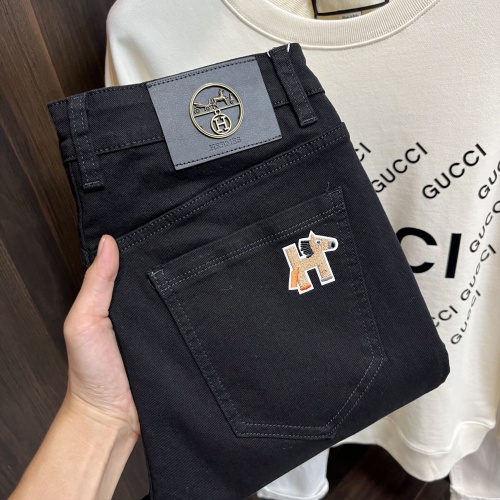 Wholesale Hermes Jeans For Men #1261506 $88.00 USD, Wholesale Quality Replica Hermes Jeans