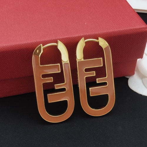 Wholesale Fendi Earrings For Women #1261885 $34.00 USD, Wholesale Quality Replica Fendi Earrings