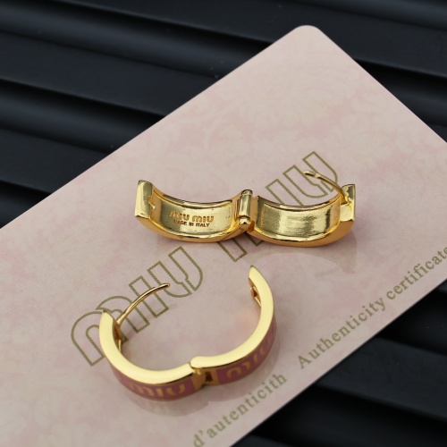 Replica MIU MIU Earrings For Women #1261955 $27.00 USD for Wholesale