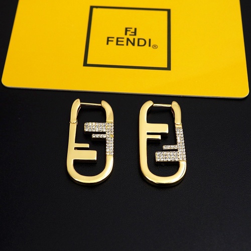 Wholesale Fendi Earrings For Women #1262145 $25.00 USD, Wholesale Quality Replica Fendi Earrings