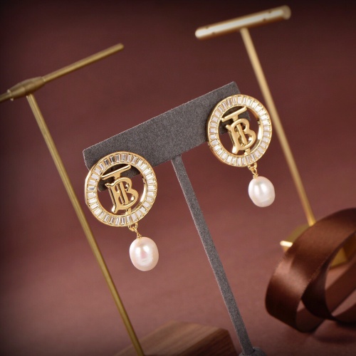 Replica Burberry Earrings For Women #1262161 $29.00 USD for Wholesale