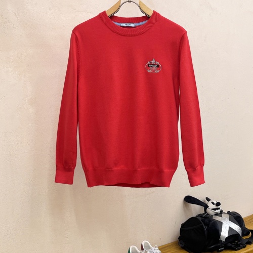 Wholesale Prada Sweater Long Sleeved For Men #1262856 $76.00 USD, Wholesale Quality Replica Prada Sweater