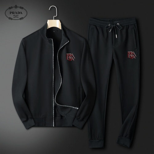 Wholesale Prada Tracksuits Long Sleeved For Men #1263327 $80.00 USD, Wholesale Quality Replica Prada Tracksuits