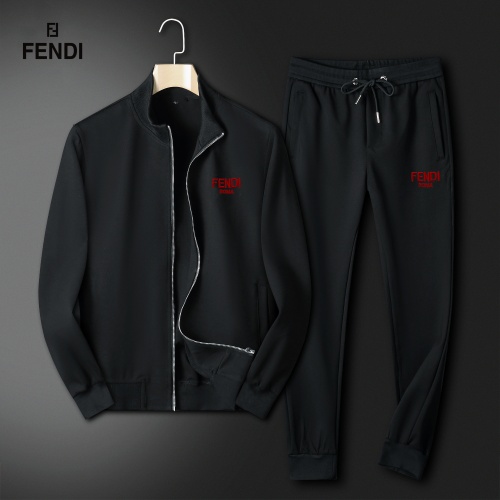 Wholesale Fendi Tracksuits Long Sleeved For Men #1263372 $80.00 USD, Wholesale Quality Replica Fendi Tracksuits