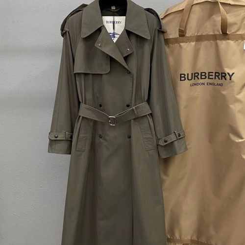 Wholesale Burberry Trench Coat Long Sleeved For Women #1263617 $195.00 USD, Wholesale Quality Replica Burberry Trench Coat