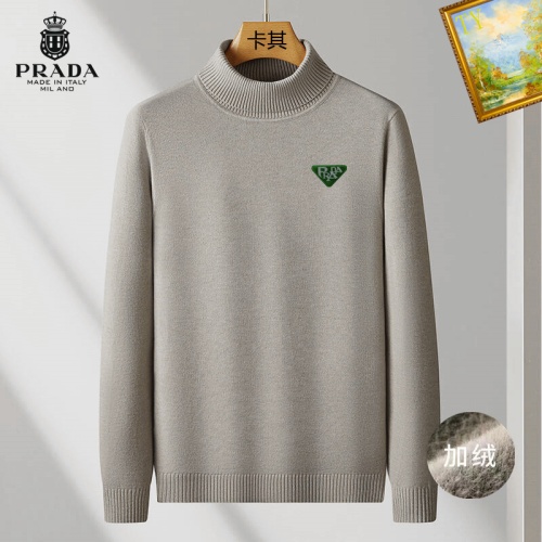 Wholesale Prada Sweater Long Sleeved For Men #1263663 $48.00 USD, Wholesale Quality Replica Prada Sweater