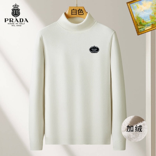 Wholesale Prada Sweater Long Sleeved For Men #1263702 $48.00 USD, Wholesale Quality Replica Prada Sweater