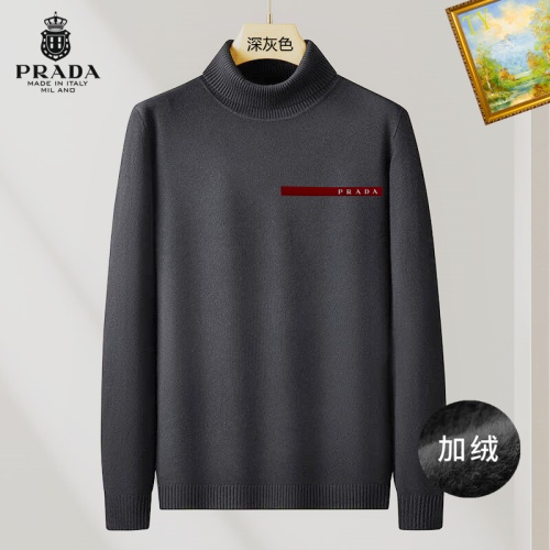 Wholesale Prada Sweater Long Sleeved For Men #1263712 $48.00 USD, Wholesale Quality Replica Prada Sweater