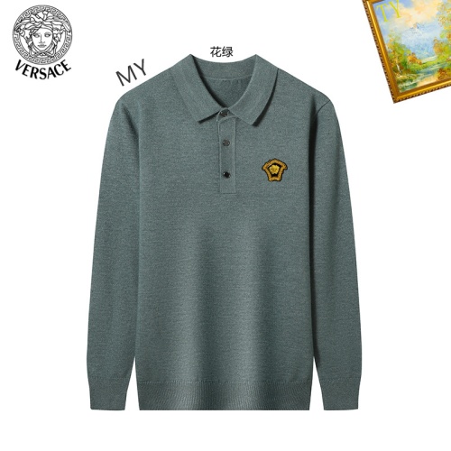 Wholesale Versace Sweaters Long Sleeved For Men #1263890 $42.00 USD, Wholesale Quality Replica Versace Sweaters