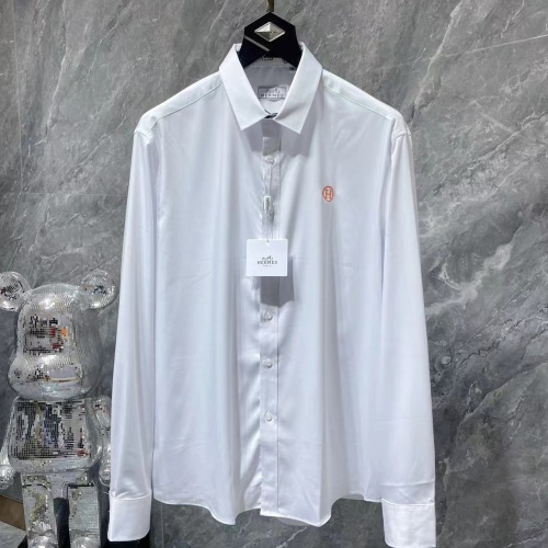 Wholesale Hermes Shirts Long Sleeved For Men #1264080 $42.00 USD, Wholesale Quality Replica Hermes Shirts