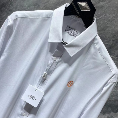 Replica Hermes Shirts Long Sleeved For Men #1264080 $42.00 USD for Wholesale