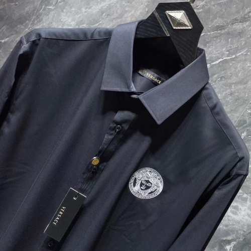 Replica Versace Shirts Long Sleeved For Men #1264095 $42.00 USD for Wholesale