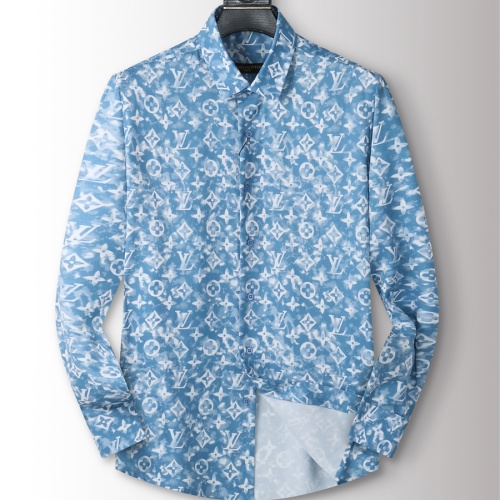 Wholesale Louis Vuitton LV Shirts Long Sleeved For Men #1264097 $40.00 USD, Wholesale Quality Replica Louis Vuitton LV Shirts