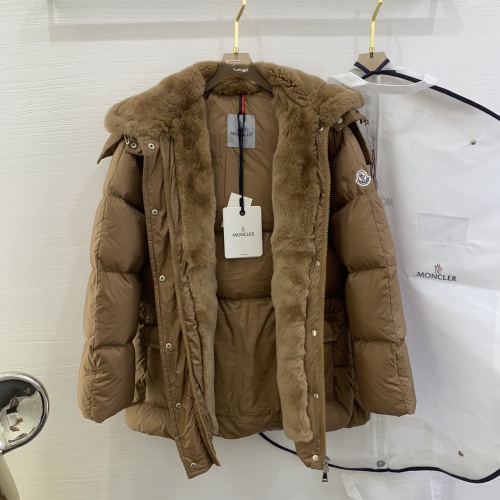 Replica Moncler Down Feather Coat Long Sleeved For Women #1264266 $314.05 USD for Wholesale