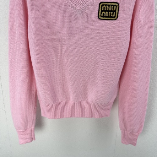 Replica MIU MIU Sweater Long Sleeved For Women #1264342 $85.00 USD for Wholesale