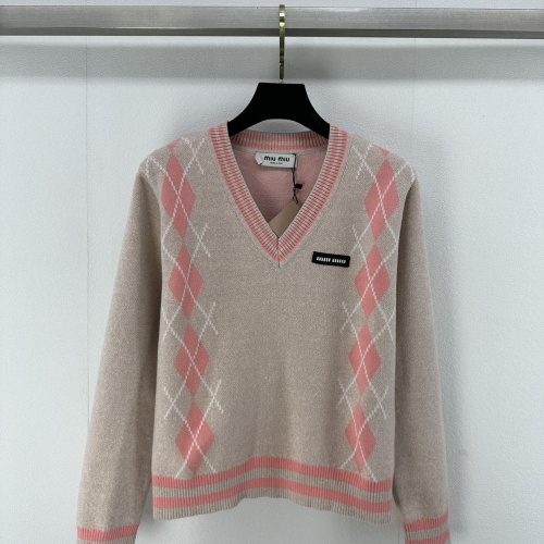 Wholesale MIU MIU Sweater Long Sleeved For Women #1264358 $96.00 USD, Wholesale Quality Replica MIU MIU Sweater