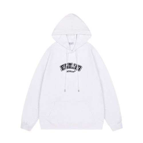 Replica Off-White Hoodies Long Sleeved For Unisex #1264555 $56.00 USD for Wholesale