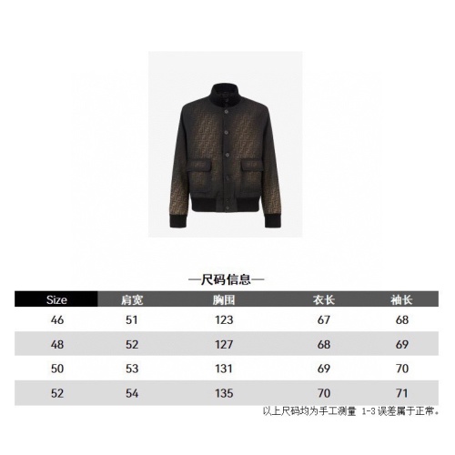 Replica Fendi Jackets Long Sleeved For Men #1264630 $140.00 USD for Wholesale